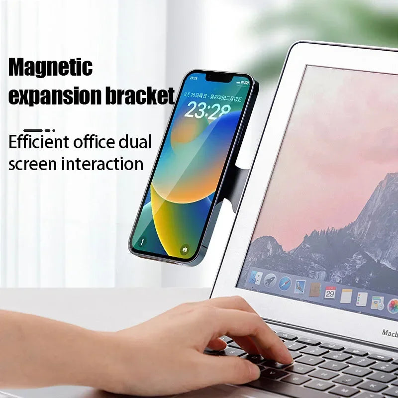 MagFold Duo – Magnetic Laptop Phone Holder for Dual-Screen Efficiency