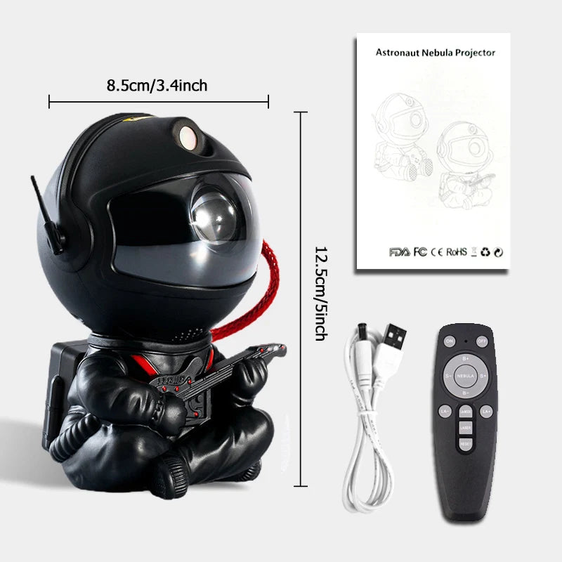 LumiNova Galaxy Projector – LED Night Light & Starry Sky Projector with Astronaut Design