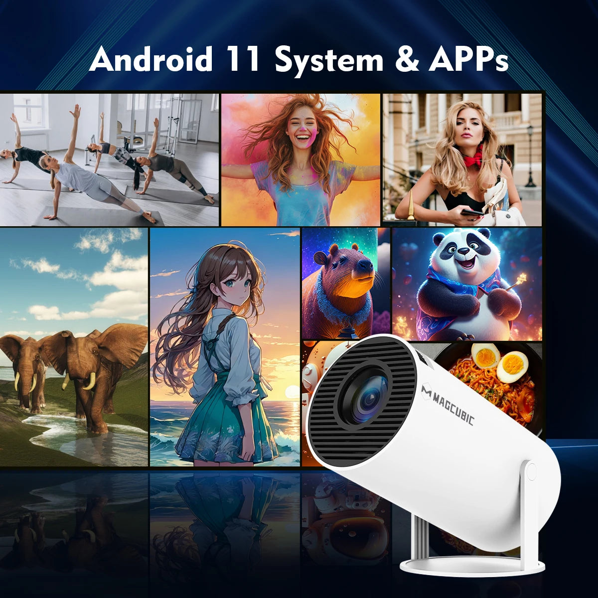 LumaCast A7 – Smart Android Projector with 260 ANSI Lumens and WiFi 6