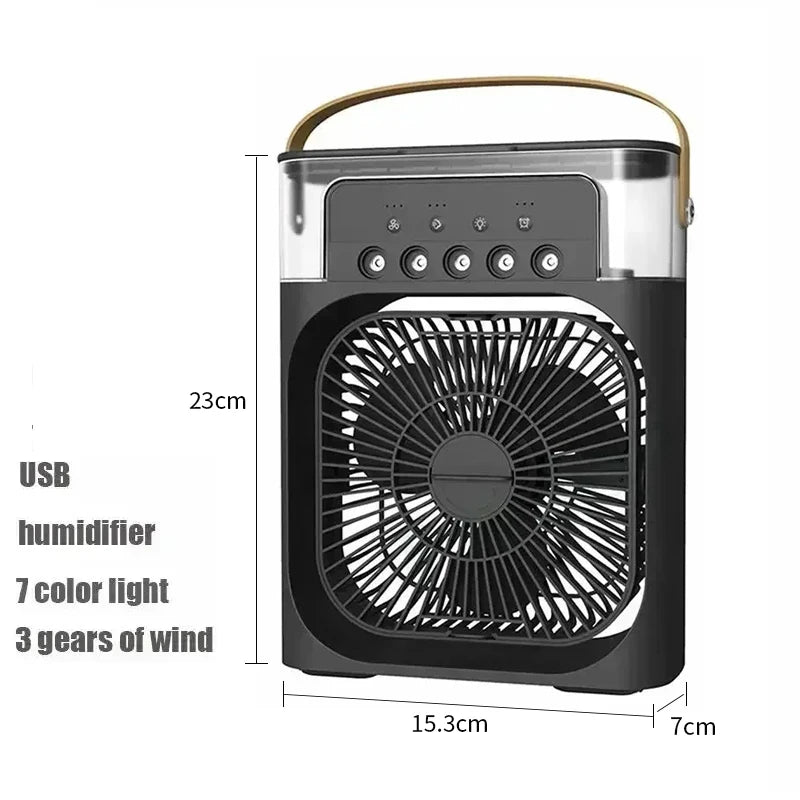 IceBreeze – Personal Mini Evaporative Air Cooler & Humidifier with 7 LED Colors | Rechargeable & Portable 