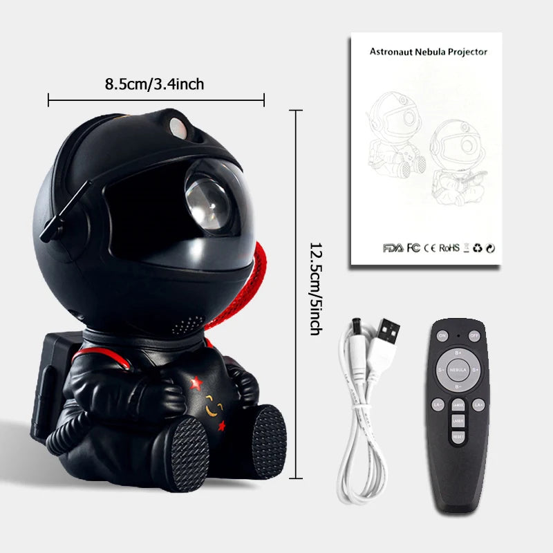 LumiNova Galaxy Projector – LED Night Light & Starry Sky Projector with Astronaut Design