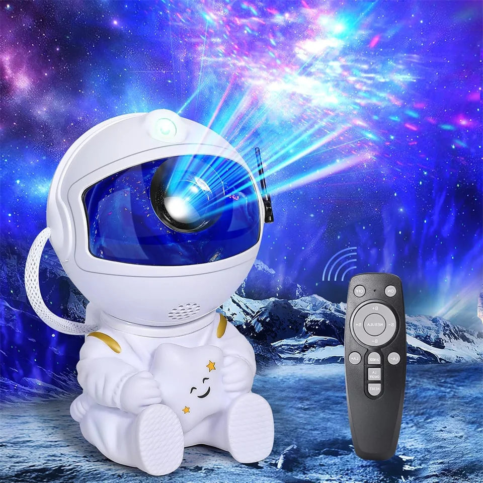 LumiNova Galaxy Projector – LED Night Light & Starry Sky Projector with Astronaut Design