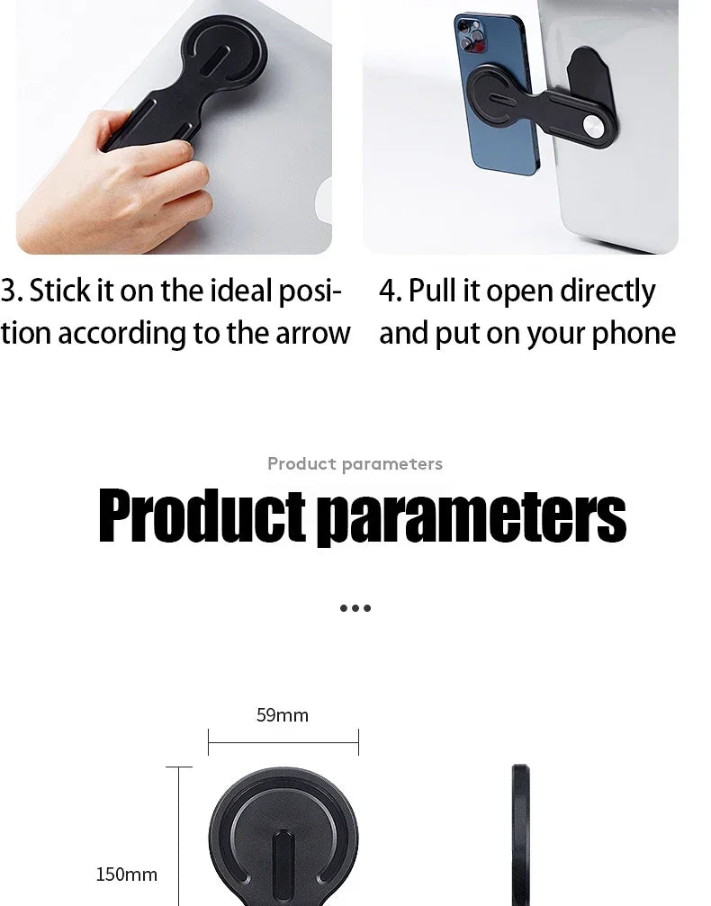 MagFold Duo – Magnetic Laptop Phone Holder for Dual-Screen Efficiency