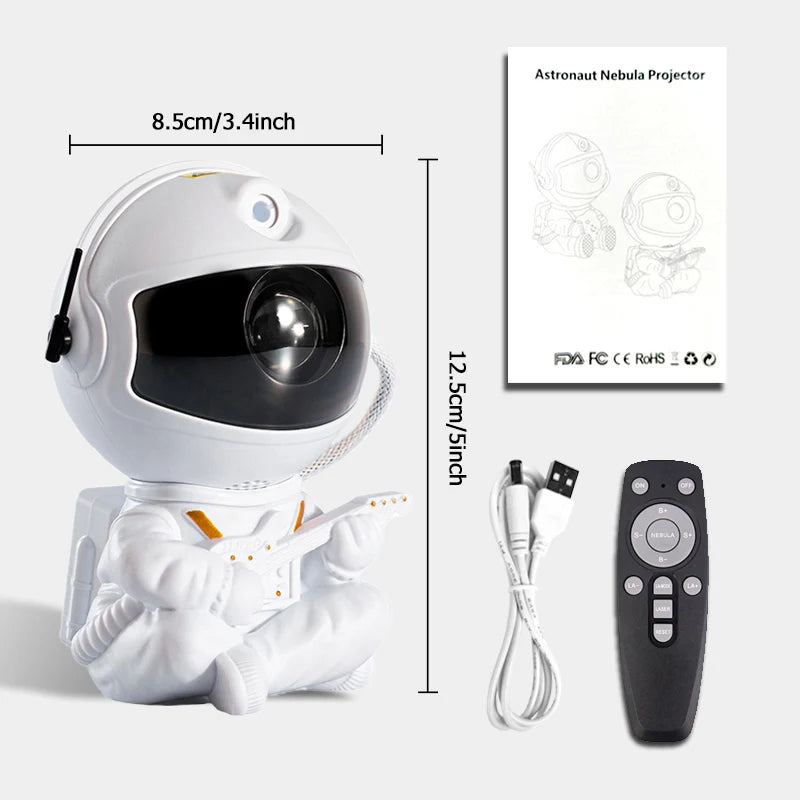 LumiNova Galaxy Projector – LED Night Light & Starry Sky Projector with Astronaut Design