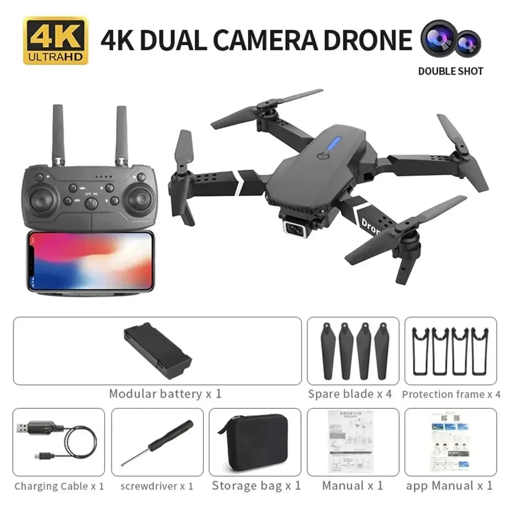 SkyGlide X4 – Foldable 4K FPV Drone for Aerial Photography