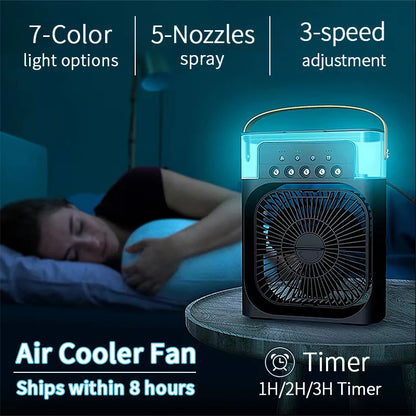 IceBreeze – Personal Mini Evaporative Air Cooler &amp; Humidifier with 7 LED Colors | Rechargeable &amp; Portable&nbsp;