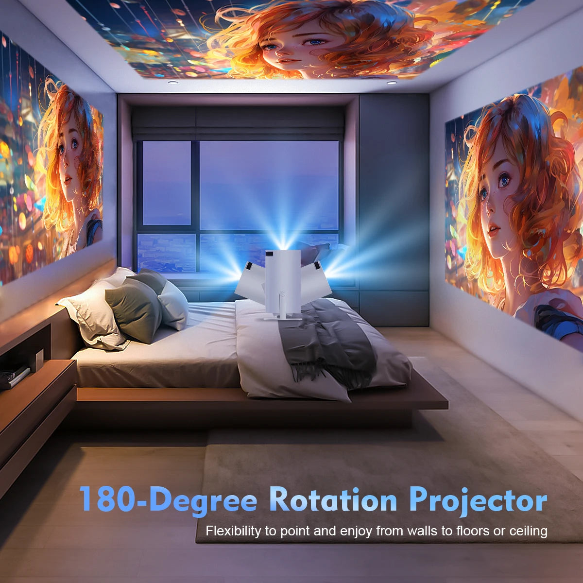 LumaCast A7 – Smart Android Projector with 260 ANSI Lumens and WiFi 6