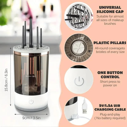GlowClean – Automatic Electric Makeup Brush Cleaner for Effortless, Deep Cleaning