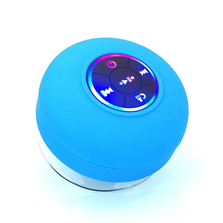 AcquaBeat – Waterproof LED Bluetooth Speaker with Suction Cup for Shower & Outdoor Use