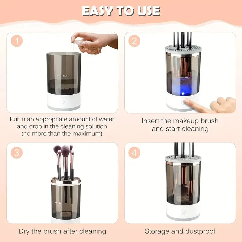 GlowClean – Automatic Electric Makeup Brush Cleaner for Effortless, Deep Cleaning