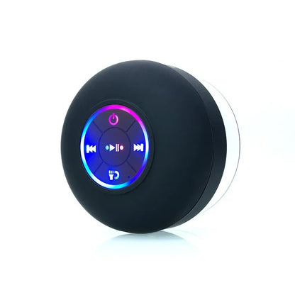 AcquaBeat – Waterproof LED Bluetooth Speaker with Suction Cup for Shower & Outdoor Use