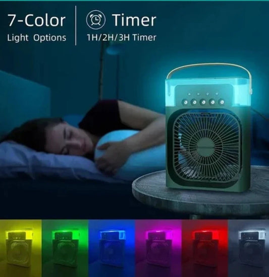IceBreeze – Personal Mini Evaporative Air Cooler &amp; Humidifier with 7 LED Colors | Rechargeable &amp; Portable&nbsp;